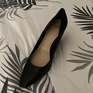 Closed toe black wedge shoes by Vince Camuto